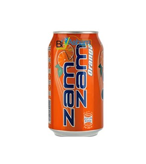 نوشابه قوطی پرتقالی زمزم